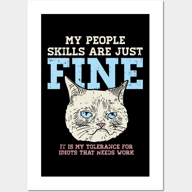 Funny Sarcastic T Shirts I Idiot Wall Art by biNutz